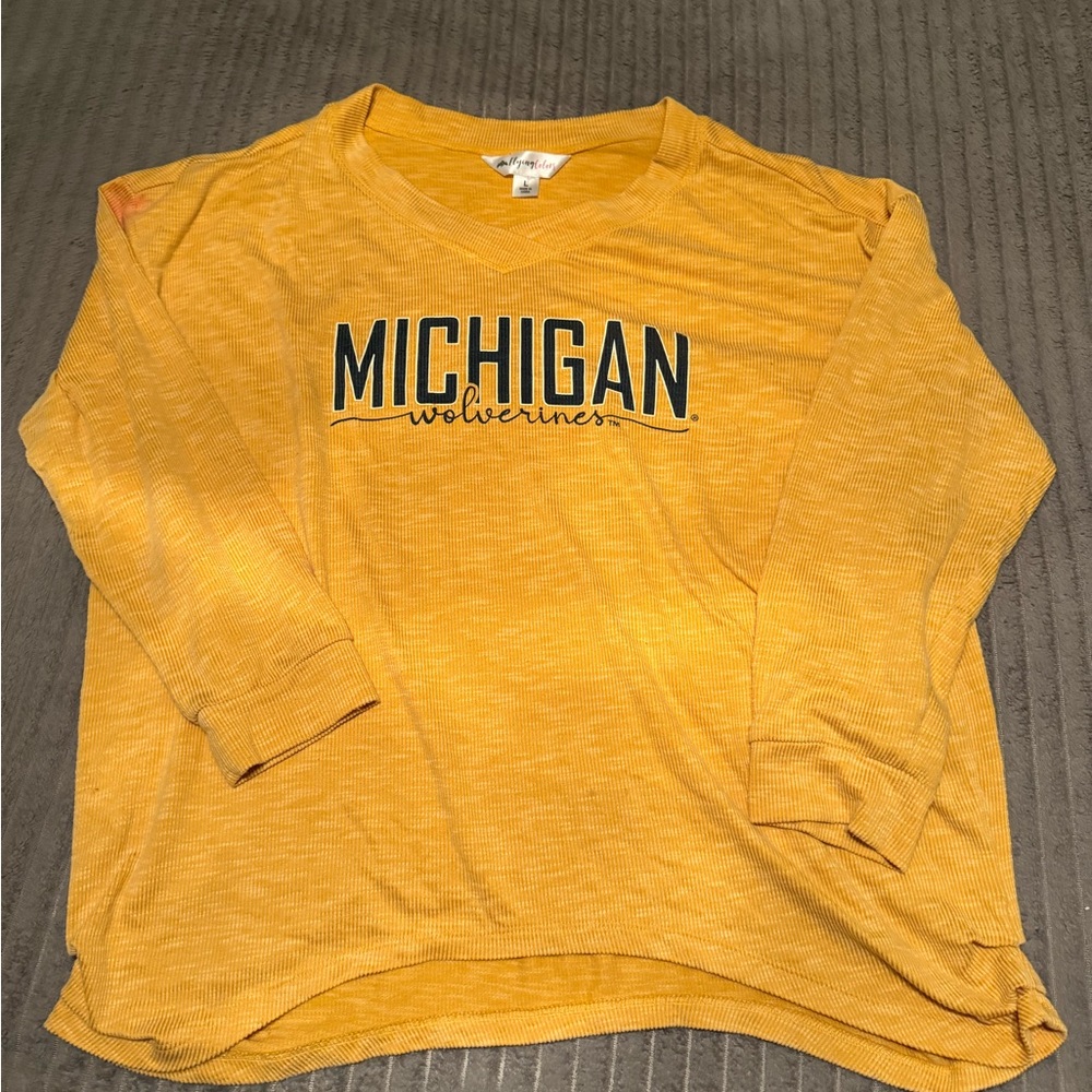 Michigan Wolverines Women's Yellow Jersey Top